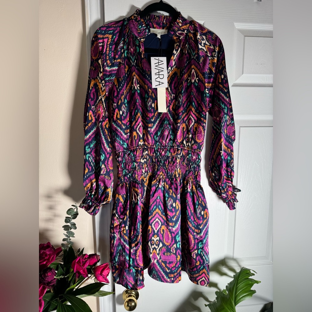 Multicolor Patterned Dress - Picture 1 of 11